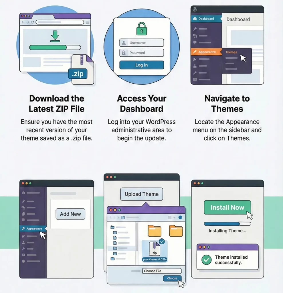 Manually Update WordPress Theme Guide